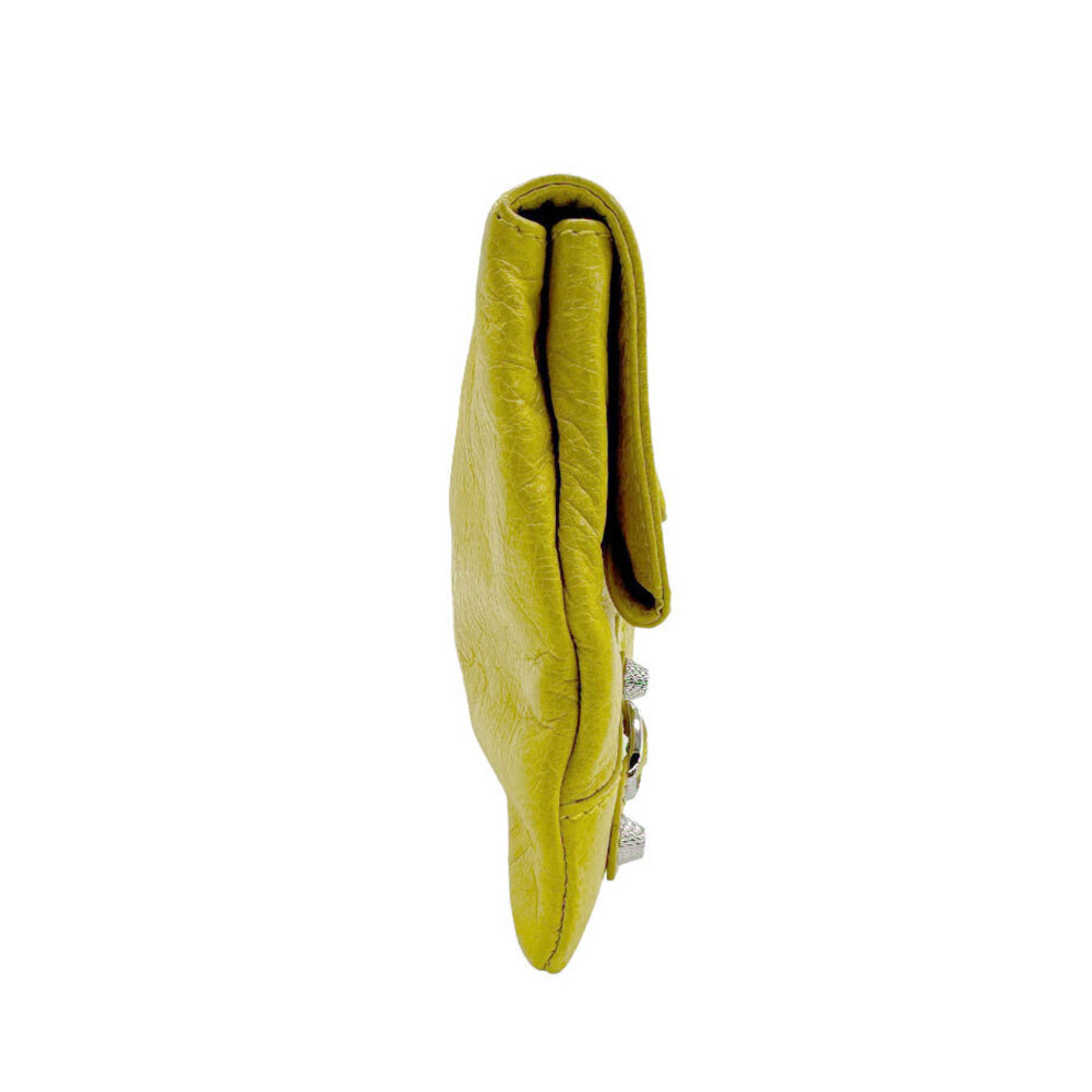 Balenciaga Clutch Leather Envelope Bag Yellow Giant
